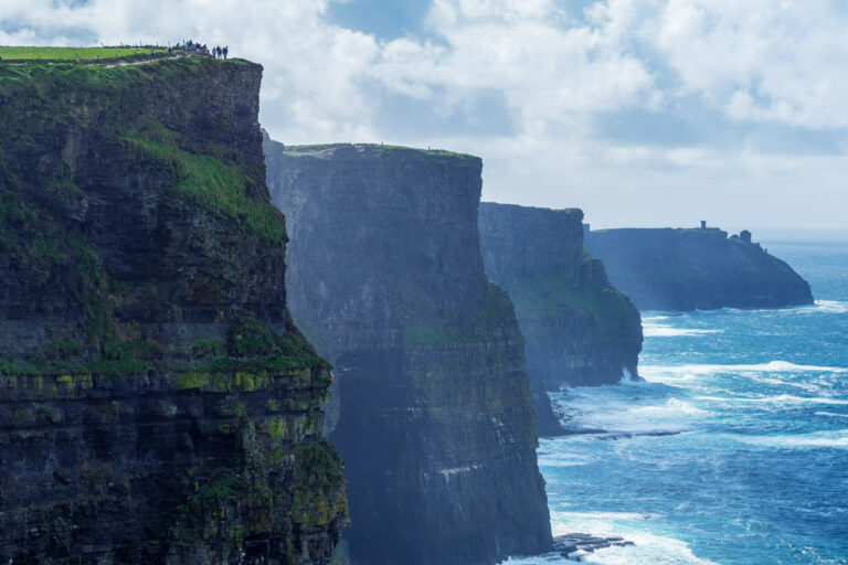 The Cliffs of Moher on a misty day, metaphor for scale of difficulty